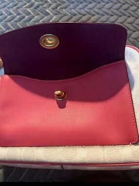 Coach Women’s Two-Tone Pink Leather Crossbody Bag